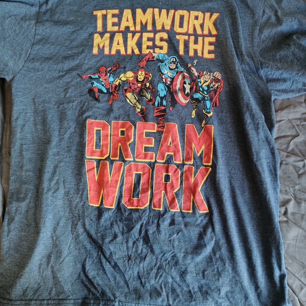 Marvel Blue Teamwork Graphic Tee